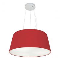Lustre Pendente Cone Vivare Md-4048 Cúpula Em Tecido 21/50x40cm - Bivolt Bordo 127/220v - 3