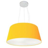Lustre Pendente Cone Vivare Md-4048 Cúpula Em Tecido 21/50x40cm - Bivolt Laranja 127/220v - 1
