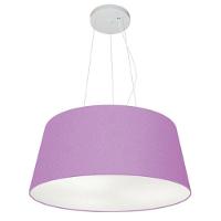 Lustre Pendente Cone Vivare Md-4048 Cúpula Em Tecido 21/50x40cm - Bivolt Lilás 127/220v - 1