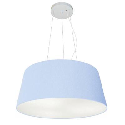 Lustre Pendente Cone Vivare Md-4048 Cúpula Em Tecido 21/50x40cm - Bivolt Azul-bebê 127/220v