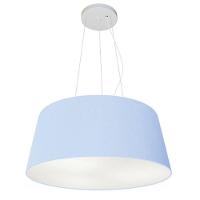 Lustre Pendente Cone Vivare Md-4048 Cúpula Em Tecido 21/50x40cm - Bivolt Azul-bebê 127/220v - 1