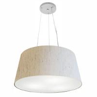 Lustre Pendente Cone Md-4048 Cúpula Em Tecido 21/50x40cm Linho Bege - Bivolt - 1