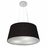 Lustre Pendente Cone Vivare Md-4048 Cúpula Em Tecido 21/50x40cm - Bivolt Preto 127/220v - 1