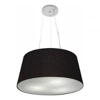 Lustre Pendente Cone Vivare Md-4048 Cúpula Em Tecido 21/50x40cm - Bivolt Preto 127/220v - 3