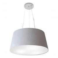 Lustre Pendente Cone Md-4048 Cúpula Em Tecido 21/50x40cm Rustico Cinza - Bivolt - 3