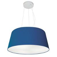 Lustre Pendente Cone Vivare Md-4048 Cúpula Em Tecido 21/50x40cm - Bivolt Azul-marinho 127/220v - 1