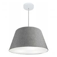 Lustre Pendente Cone Vivare Md-4248 Cúpula Em Tecido 30/50x35cm - Bivolt Rustico-cinza 127/220v - 3