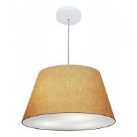 Lustre Pendente Cone Md-4248 Cúpula Em Tecido 30/50x35cm Palha - Bivolt - 3