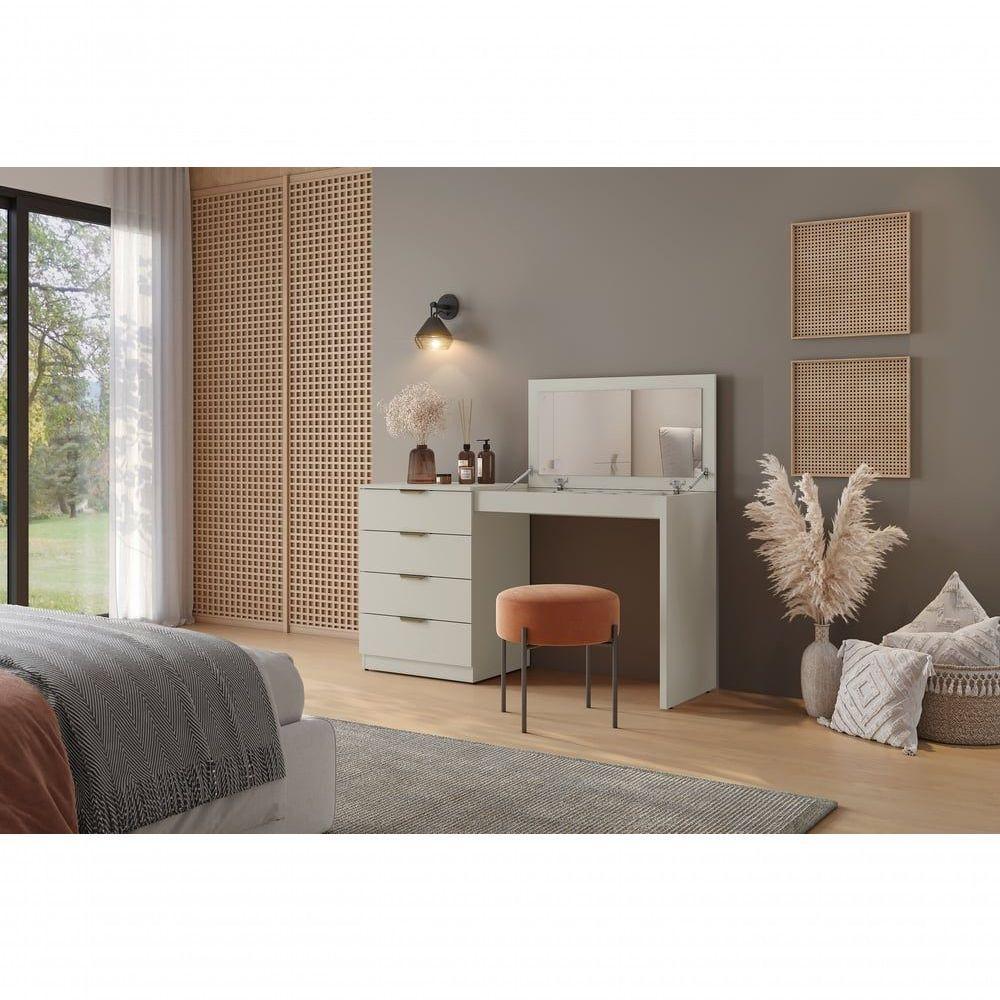 Escrivaninha Penteadeira Camarim Princess Com Porta Joias Mavaular Off White - 4