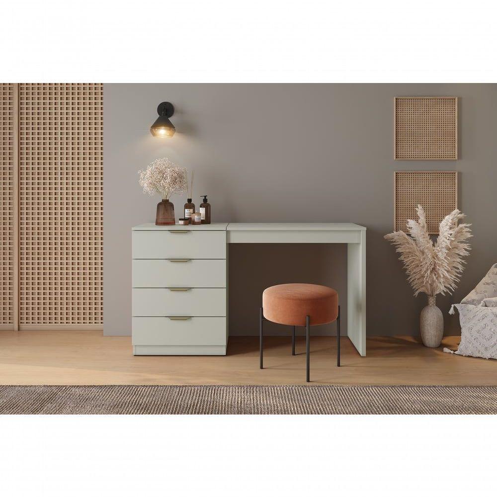 Escrivaninha Penteadeira Camarim Princess Com Porta Joias Mavaular Off White - 7