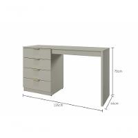 Escrivaninha Penteadeira Camarim Princess Com Porta Joias Mavaular Off White - 2