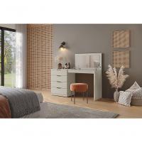 Escrivaninha Penteadeira Camarim Princess Com Porta Joias Mavaular Off White