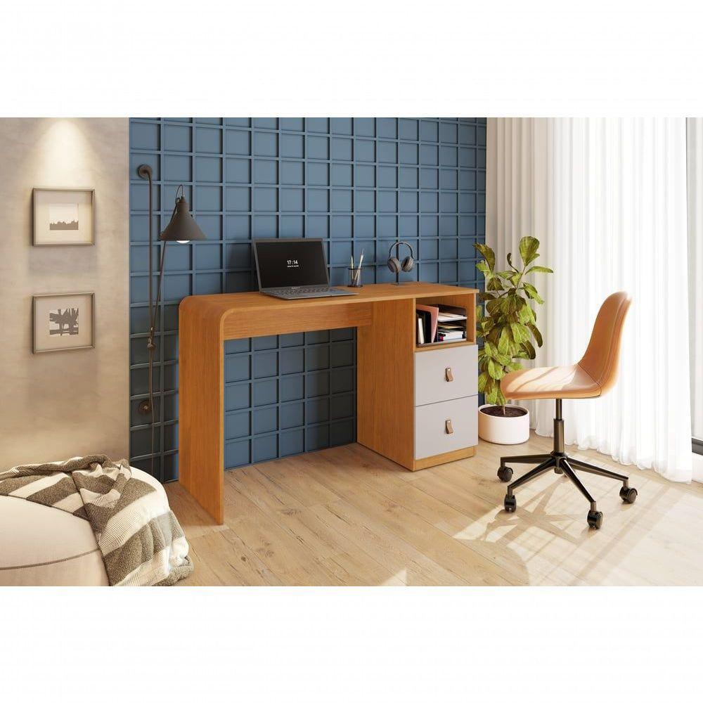 Escrivaninha Mesa De Estudo Alice Jcm Moveis Cinamomo/off White - 2