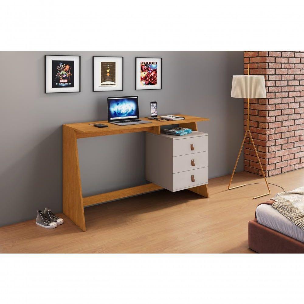Escrivaninha Mesa De Estudo Gaby Jcm Moveis Cinamomo/off White - 2