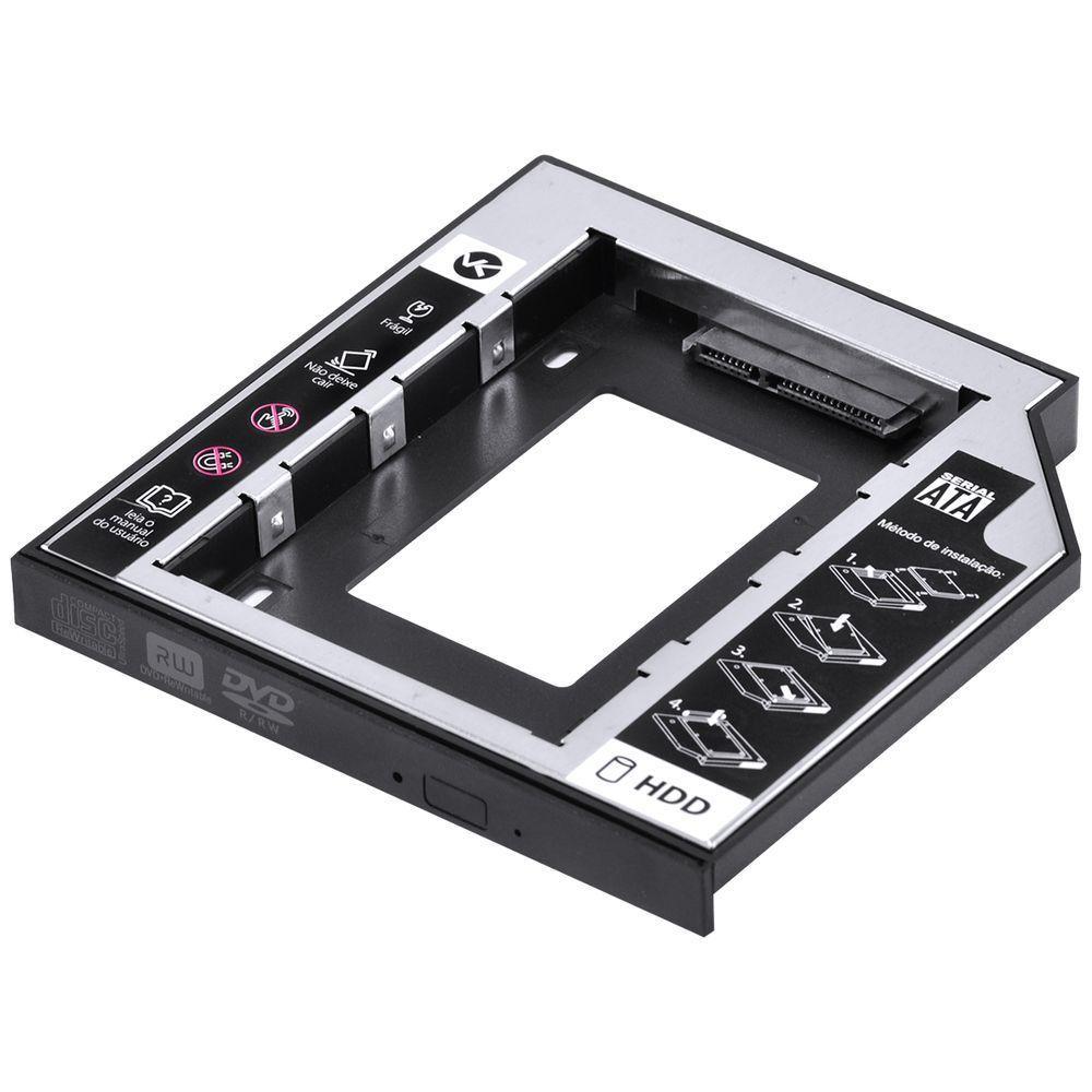 Adaptador Caddy Para Hd Ou Ssd Gaveta Dvd Notebook Ac-127 - 1