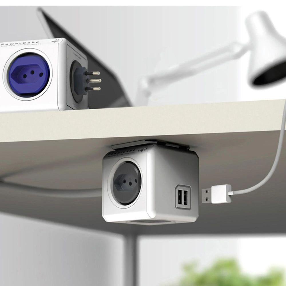Adaptador Benjamim Múltiplo Powercube Pwc-x4u/3m Bivolt Elg - 6