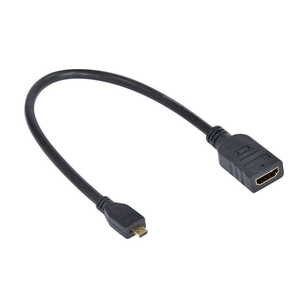 Cabo Adaptador Micro Hdmi X Hdmi Femea 30cm Amchf-30 - 1
