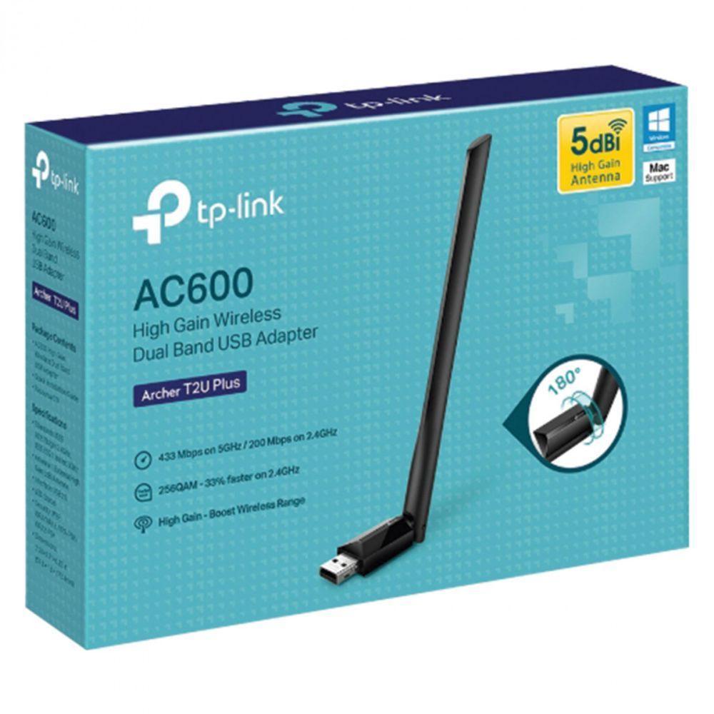 Adaptador Tp-link Archer T2u Plus Ac600 Usb Wireless - 1