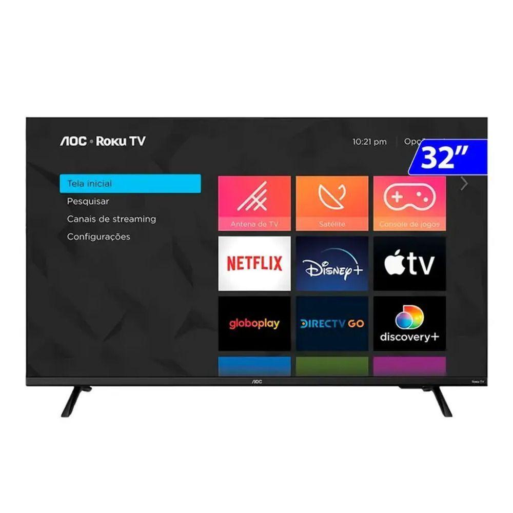 TV 32 Polegadas AOC LED Smart Roku Wi-Fi Hd HDMI 32s5045 - 1
