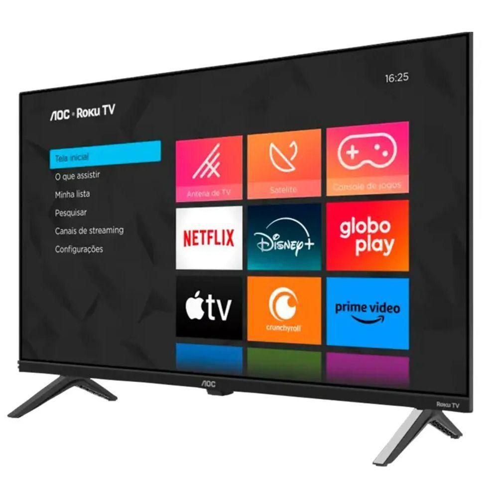 TV 32 Polegadas AOC LED Smart Roku Wi-Fi Hd HDMI 32s5045 - 2