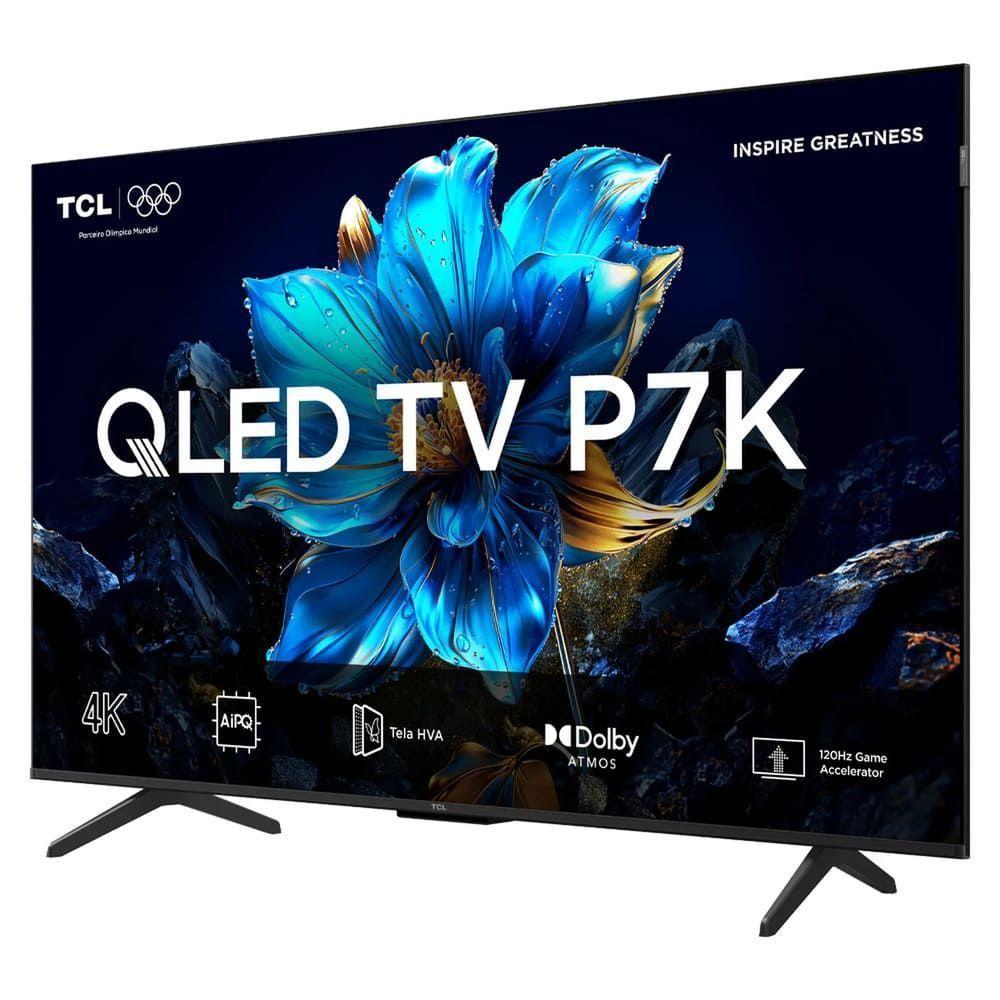 TV 50 Polegadas TCL QLED 4K Google TV Wi-Fi Comando De Voz 50P7K - 2