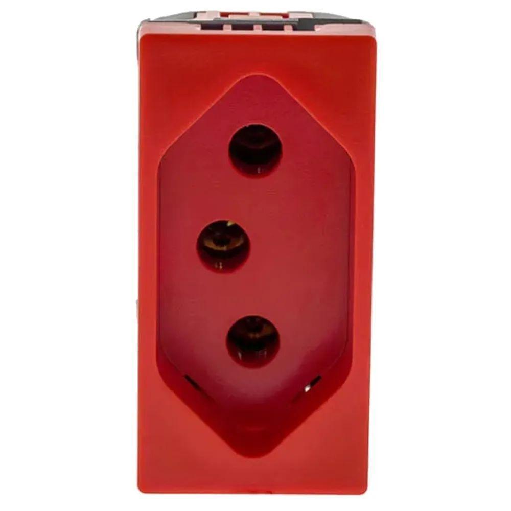 Tomada 2p+t 20a 250v B. Parafuso 1m Vermelha 615079vm - 2