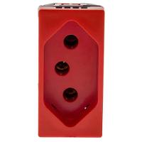 Tomada 2p+t 20a 250v B. Parafuso 1m Vermelha 615079vm - 2