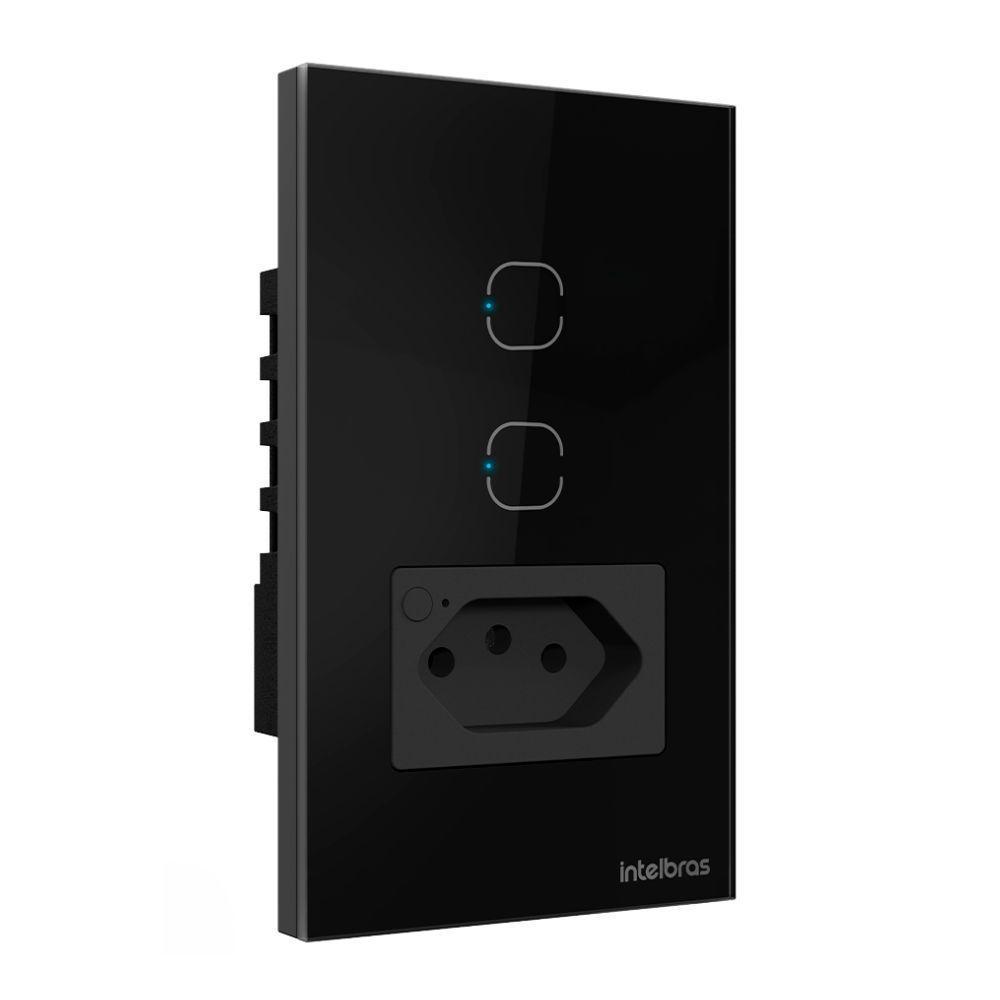 Tomada Com Interruptor Inteligente Intelbras Ets 2002 Smart Wi-fi Preto - 2