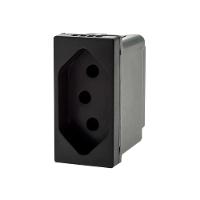 Tomada 2p+t 10a 250v B. Automatico 1m Preta 615038pt - 2