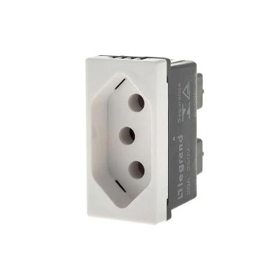Tomada 2p+t 20a 250v B.parafuso 1m Branca 615060bc