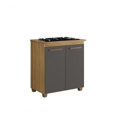 Balcão Para Cooktop 5 Bocas Fox Arte Móveis Cinamomo-grafite