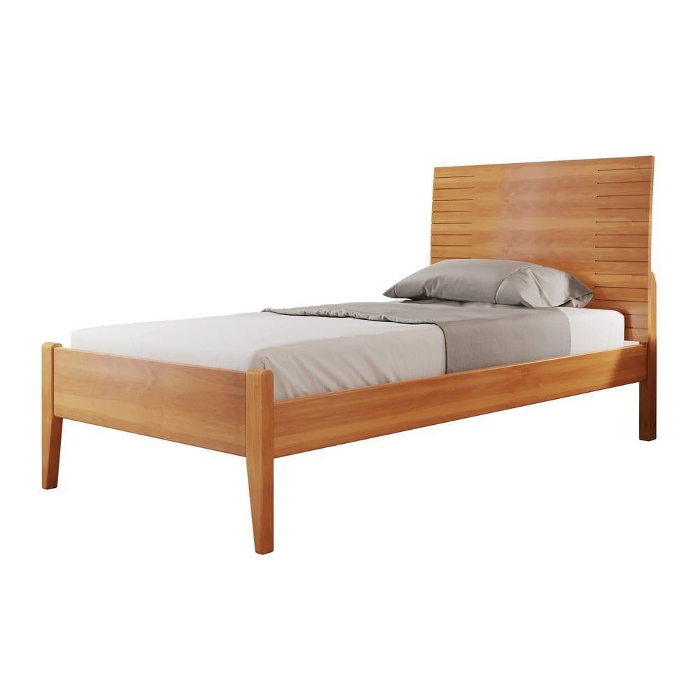 Cama Solteiro 90cm Amazone Amêndoa Mel Josandro Amêndoa Mel - 1