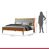 Cama Casal 140cm Vivare Amêndoa Mel Josandro Amêndoa Mel - 2