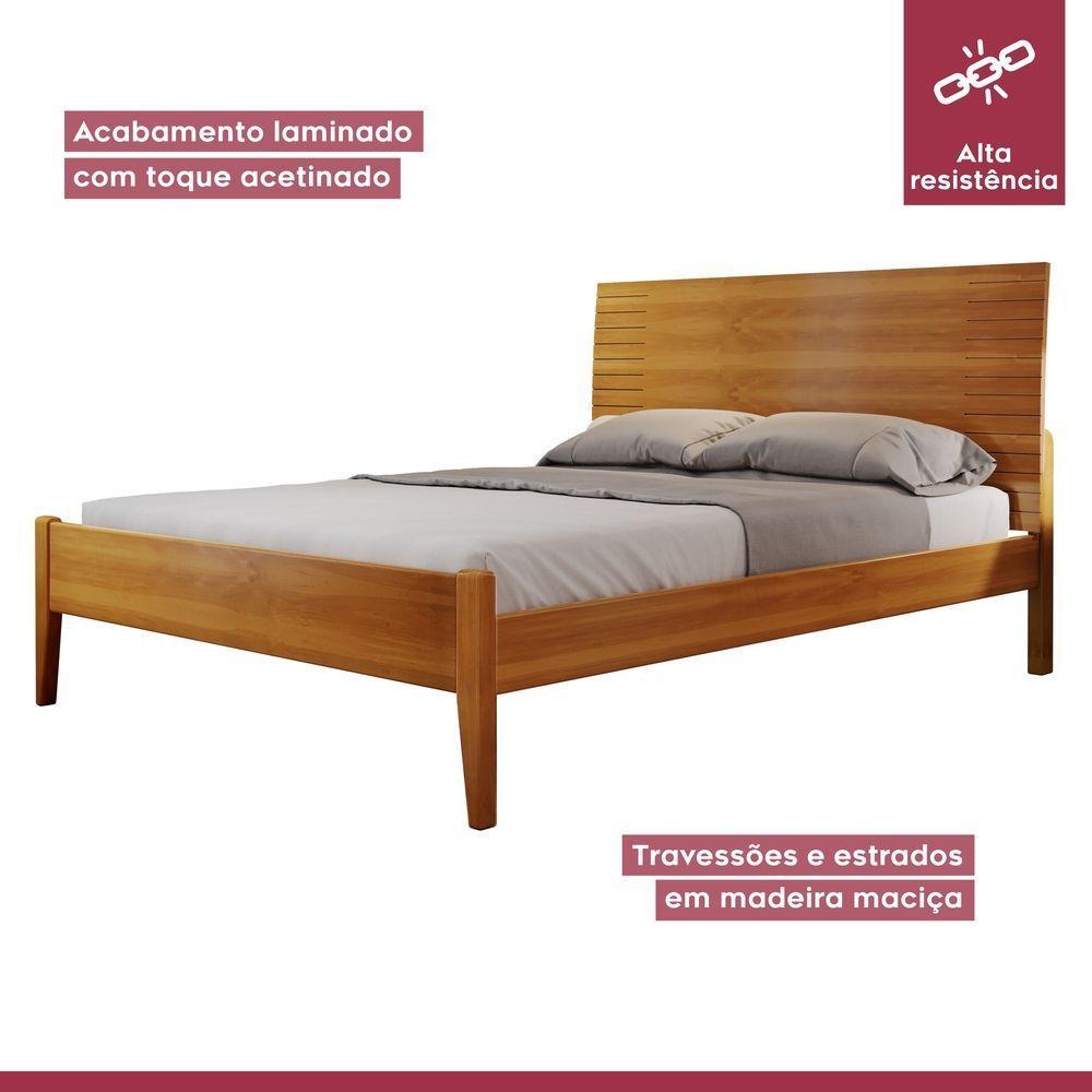 Cama Casal 160cm Amazone Amêndoa Mel Josandro Amêndoa Mel - 2