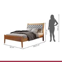 Cama Solteiro 90cm Vivare Amêndoa Mel-tecido Welutop Josandro Amêndoa Mel-tecido Welutop - 5