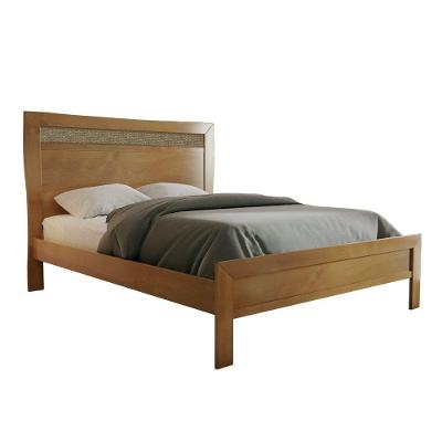 Cama Casal Com Ratam 140cm Império Amêndoa Mel Josandro Amêndoa Mel