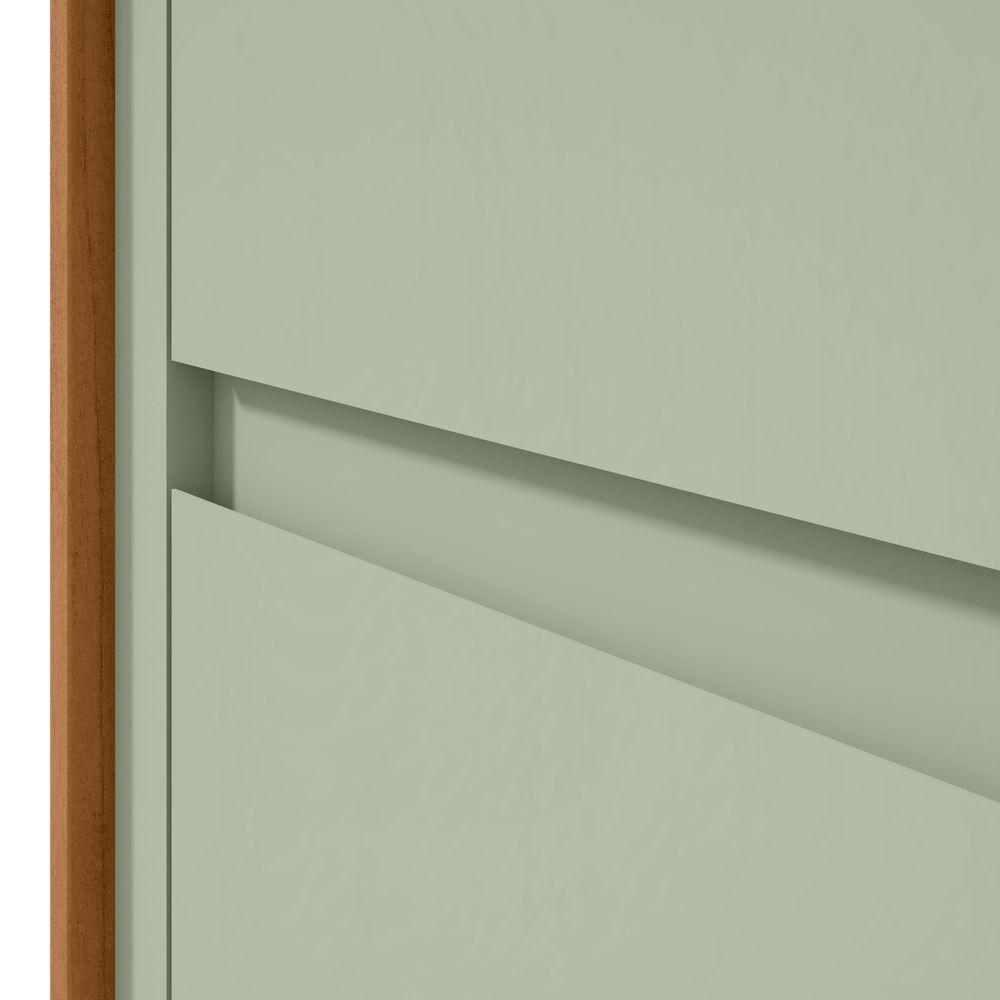 Mesa De Cabeceira 2 Gavetas Loop - Lopas Amendoa Clean-salvia - 6