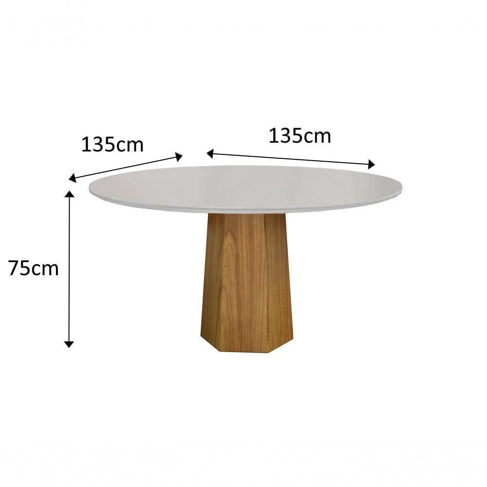 Conjunto De Jantar Siena Com 6 Cadeiras Base Roraima Bm Tubulares Off White-courissimo 133 - 2