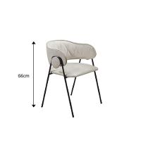 Conjunto De Jantar Siena Com 6 Cadeiras Base Roraima Bm Tubulares Off White-courissimo 133 - 5