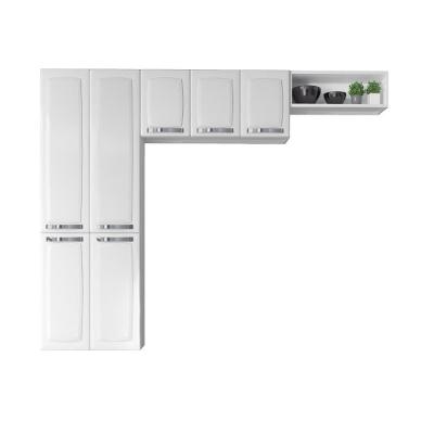 Armário De Cozinha Compacta Itatiaia De Aço 7 Portas Branco Branco