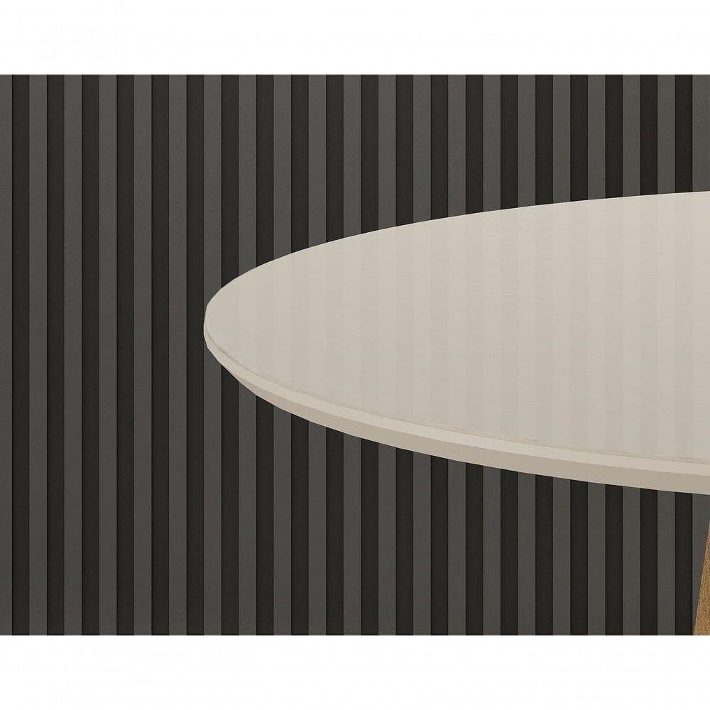 Conjunto Mesa Rose Com 4 Cadeiras Lara Bege Veludo - 3