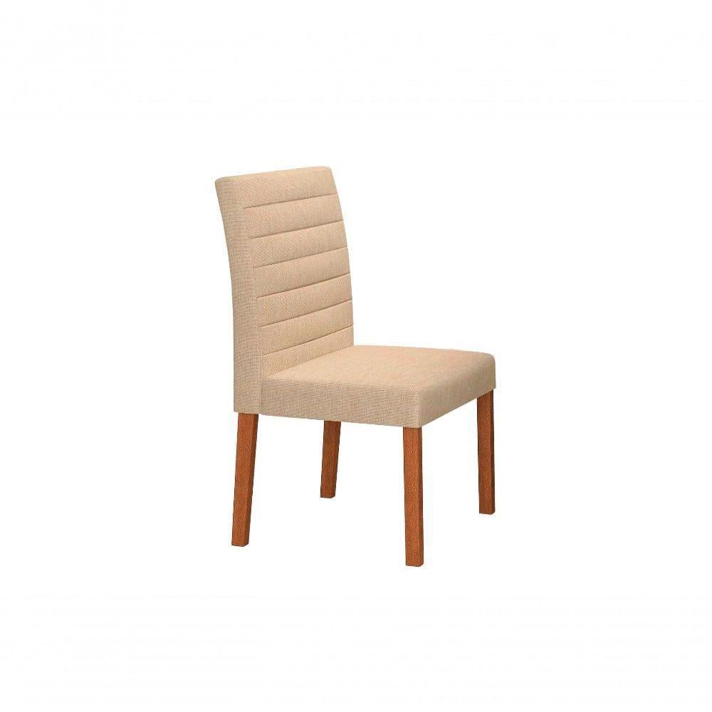 Conjunto Ibiza Com 4 Cadeiras E Base Goiás Bm Tubulares Cinamomo-linho 303 - 4