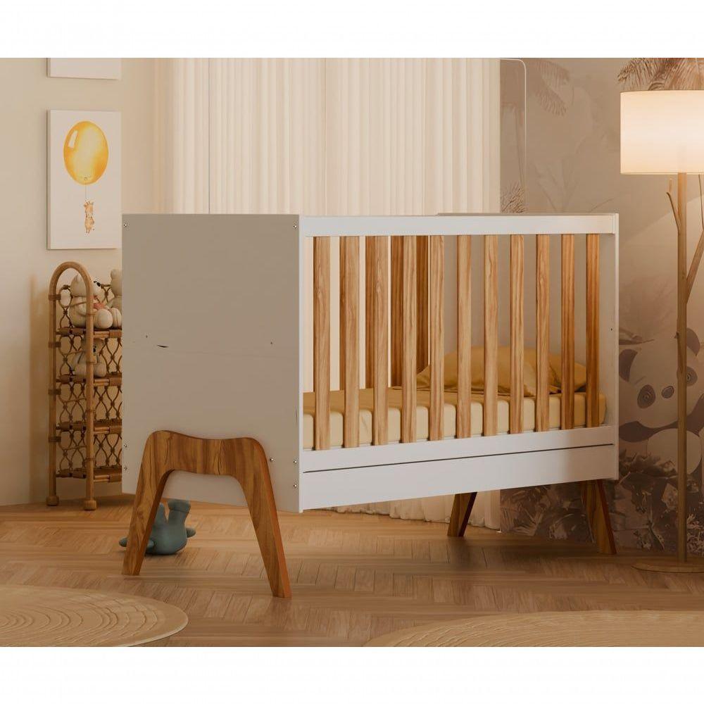 Berço Guti Retrô - Moveis Peroba Amendoa-branco - 7