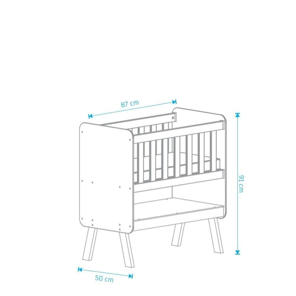 Miniberço Guti Retrô - Moveis Peroba Amendoa-branco - 5