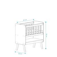 Miniberço Guti Retrô - Moveis Peroba Amendoa-branco - 5