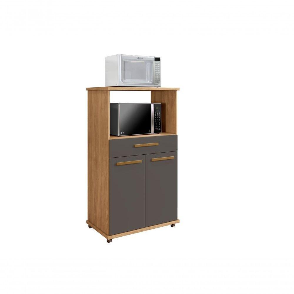 Balcão Conquista Arte Móveis Cinamomo-grafite - 1