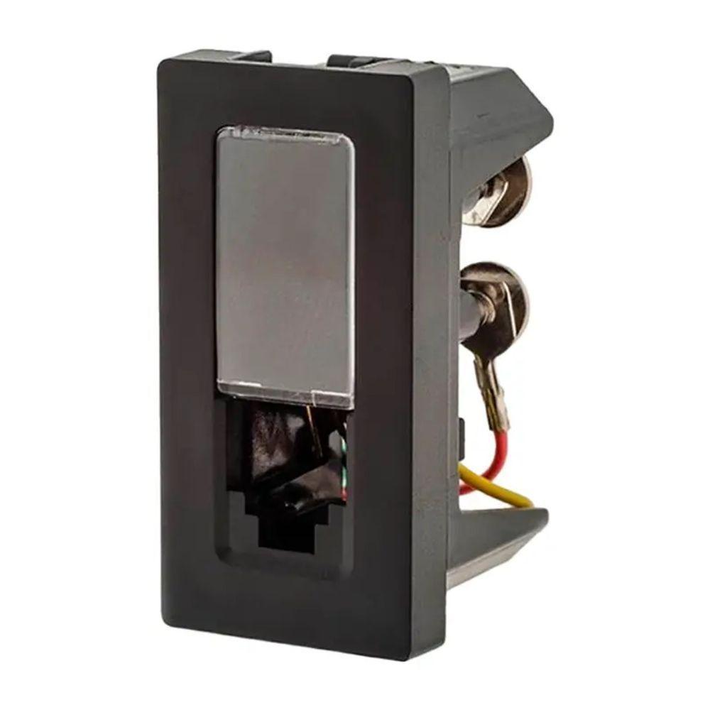 Tomada Telefone Rj11 4 Fios 1m Preta 615010pt - 2