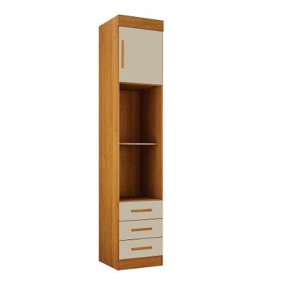 Modulado Mesa De Cabeceira 3 Gavetas Orion - Leifer Móveis Cinamomo-off White