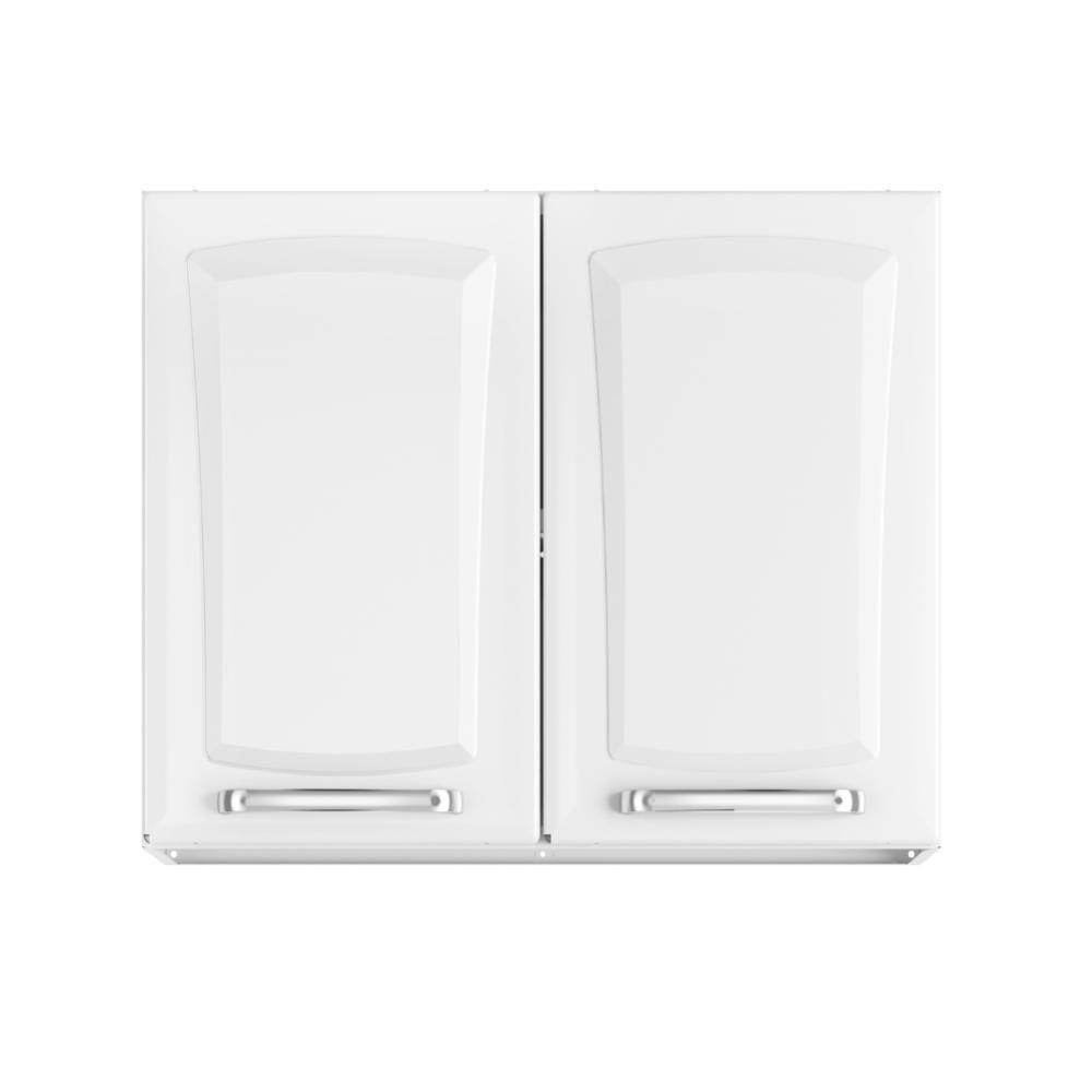 Armário De Cozinha E Lavanderia Com 2 Portas Duplo Aéreo Modulo Itatiaia Aço Tarsila 0,80m Branco Branco - 1