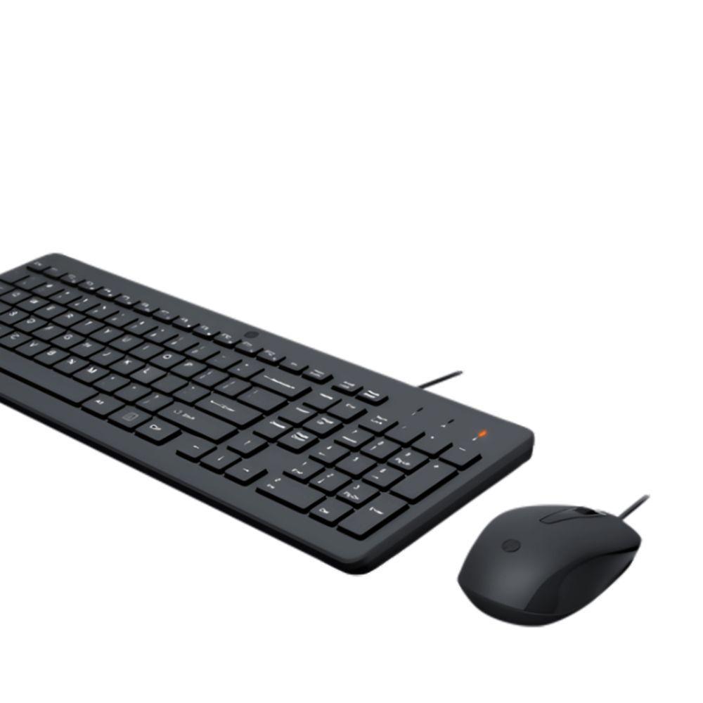 Combo Teclado E Mouse Com Fio Hp150 Usb Classic Preto - 3